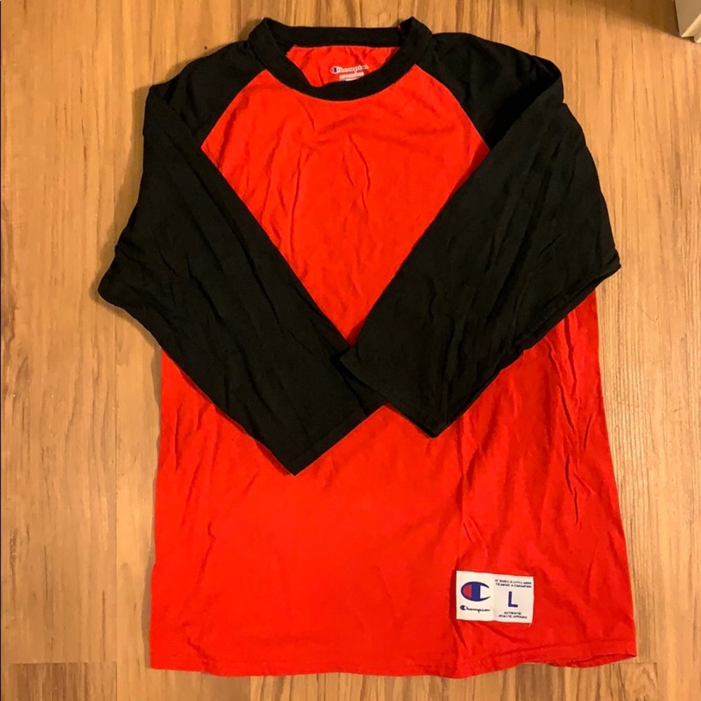 Champion Baseball Style T-shirt Size Large